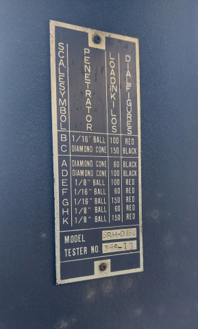 중고 수동식 로크웰 경도측정기 신풍공작 SRHD 150 Rockwell Hardness Tester 제품 이미지