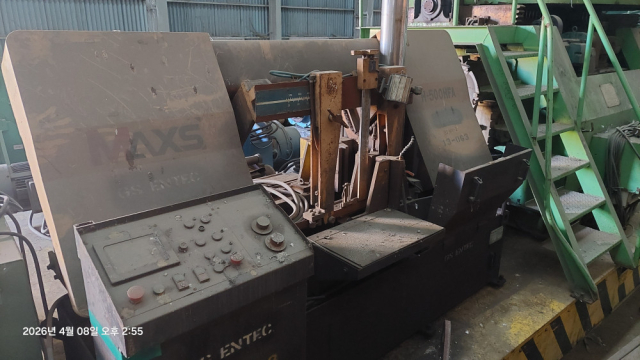 중고 밴드쏘 MAXS H-500 HFA 금속 절단기 Band Saw