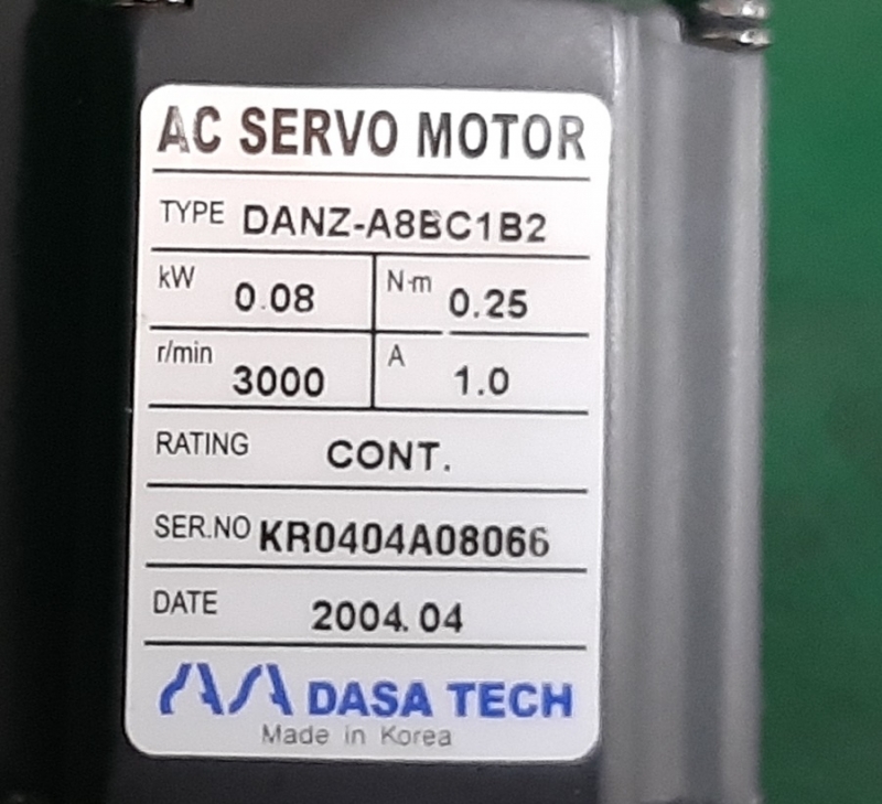 DANZ-A8BC1B2 DASA TECH AC SERVO MOTOR 중고 | [중고] DASA TECH, 자동화 · 로봇 ...