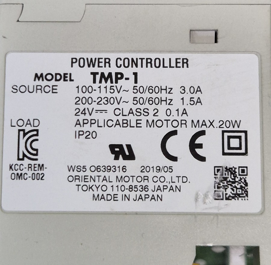 TMP-1 ORIENTAL POWER CONTROLLER | [중고] 자동화 · 로봇 · 계측 · 시험 - 동력전달 - PLC ...