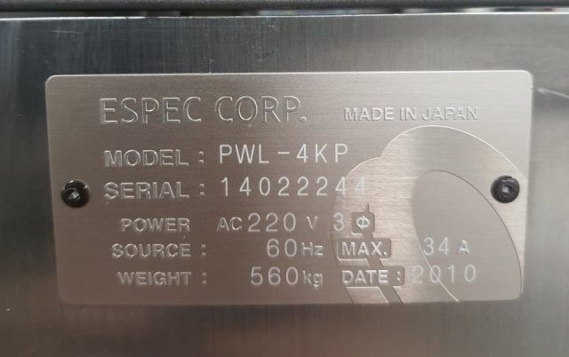 ESPEC PWL-4KP 에스펙 항온항습 온습도 챔버 제품 이미지