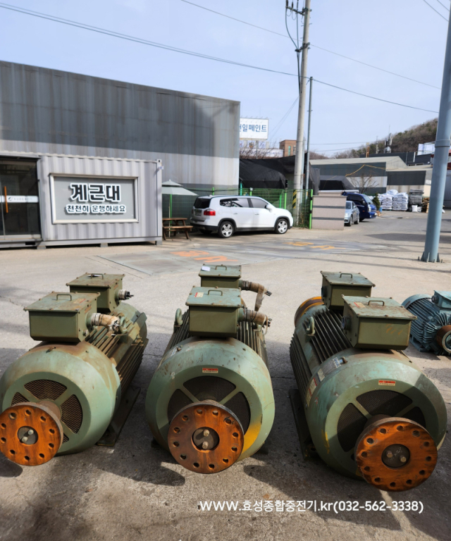 효성 권선형 모터 90KW*10P*60HZ*440V