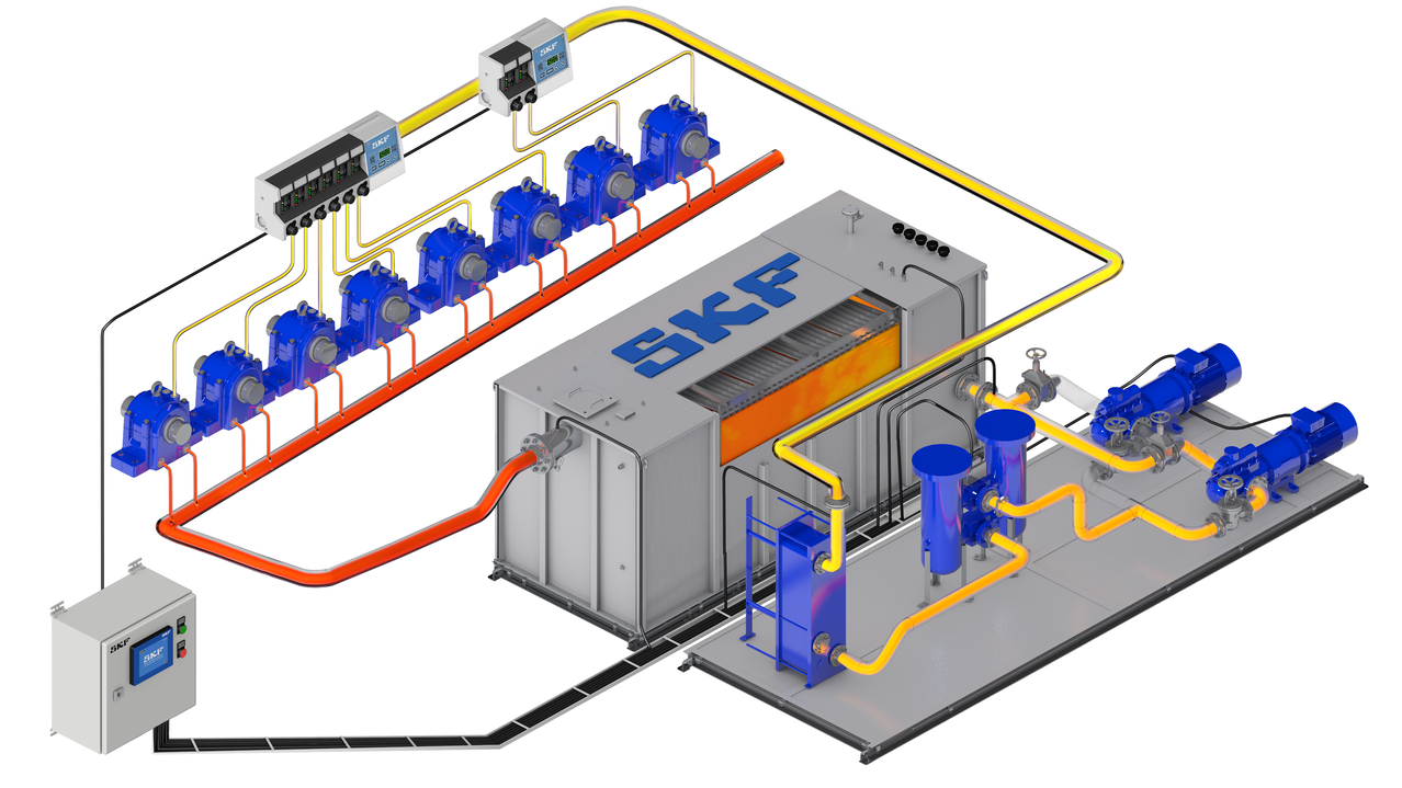 Oil circulation system / Oil conditioning unit, reconded oil system, oil tank and pump, monitoring program, flow meter, flow limiter