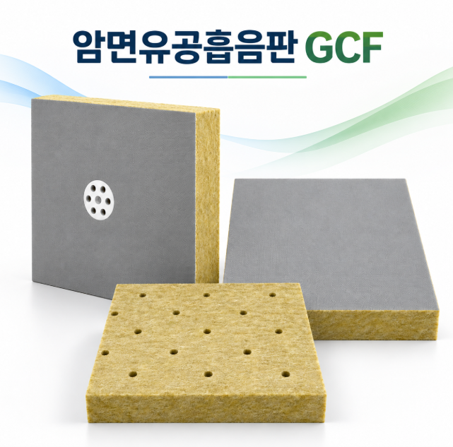 암면유공흡음판 GCF 흡음 단열 보드