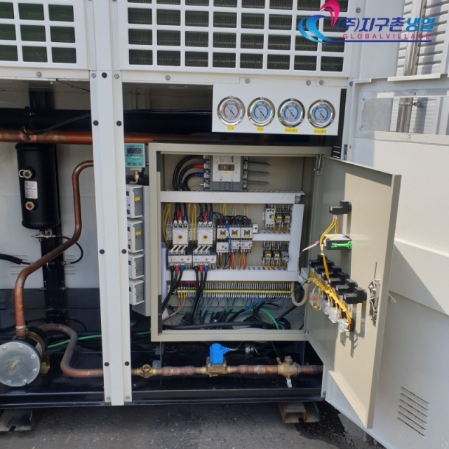 중고칠러냉각기 45HP(45마력) 45RT 브라인칠러 영하20도냉각칠러 일체형칠러 공냉식칠러 (주)지구촌냉열 | [중고] 중앙 ...