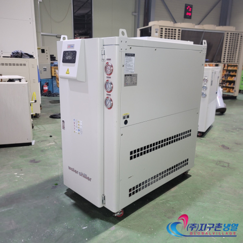 수냉식중고칠러냉각기 5마력 일체형칠러 5HP/5RT 수냉식칠러냉각기 (주)지구촌냉열 칠러냉각기임대렌탈 칠러냉각기매입매각 제품 이미지
