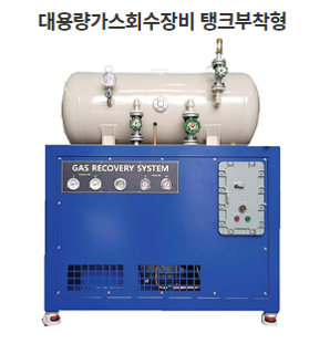 대용량 가스회수장비 탱크부착형, 대용량 가스회수, 방폭형, 독성, 가연성 가스회수장비
