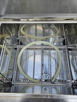 an ultrasonic cleaner