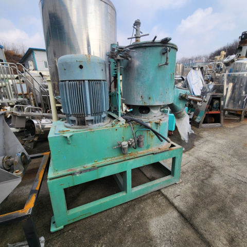 중고 200L 헨셀믹서 효성 60·30HP 2속 공압배출형