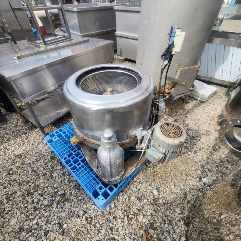 중고 상부식 원심탈수기 Ø600 높이 300mm 스테인리스 산업용 설비