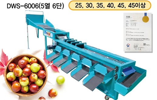 사과대추선별기 5열 6단 / 황실대추선별기  왕대추선별기 농산물선별기 제품 이미지
