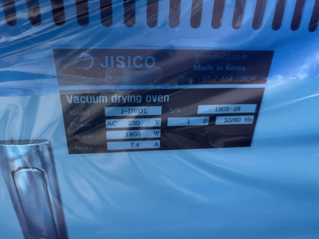 JISICO 지시코 진공건조기 Vacuum Drying Oven J-DVO1 제품 이미지