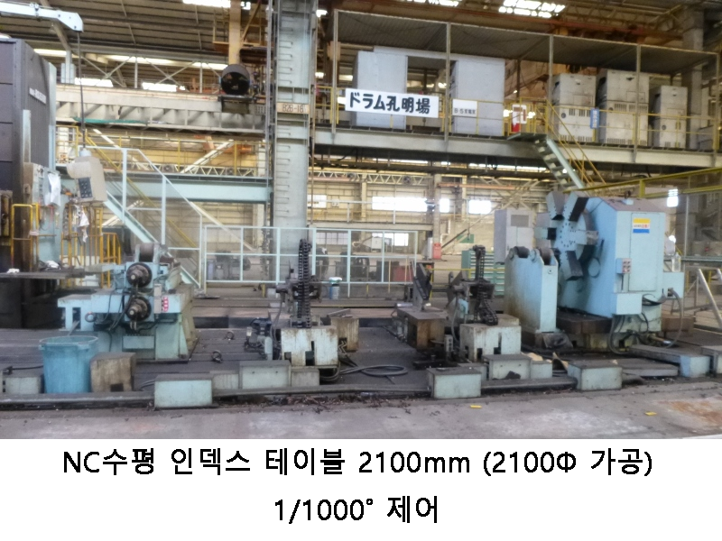 CNC후로아보링  미쓰비시 수평인덱스;2100mm(0,001도제어),X;14200. Y;2500, Z;700, W;900