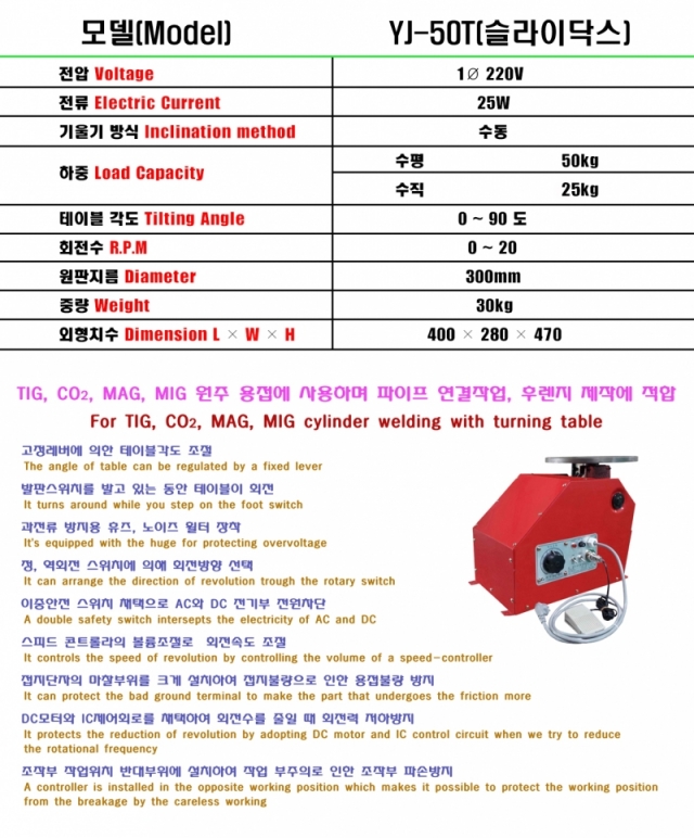 용접용 턴테이블 제품 이미지