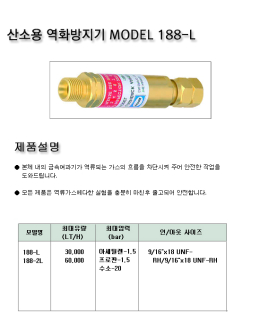 산소용 역화방지기