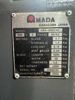 아마다 밴드쏘 HFA-400CNC 제품 이미지 5
