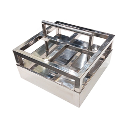 Pan stone cleaning machine for forklift (double case) [trail plate magnet / handle plate magnet / trail magnet cleaner / magnet cleaner / steel collection / steel removal / magnet separation]